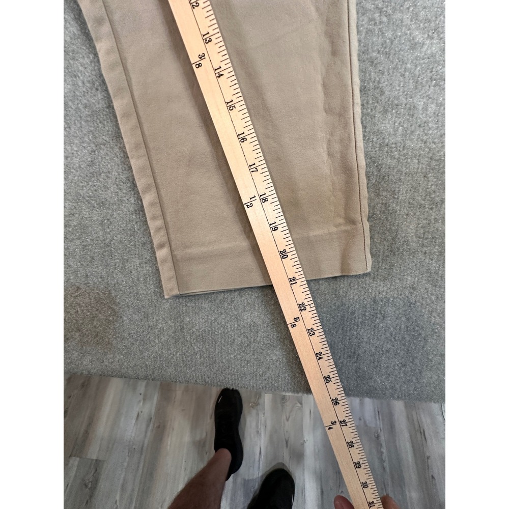 New York & Company Stretch Khaki Tan Straight Leg Trousers Womens Size 8 - Picture 8 of 12